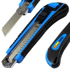 CUCHILLO WALLPAPER CUCHILLO 18 MM RECUBIERTO DE GOMA + 3 HOJAS