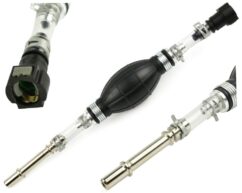 Bomba de combustible para purgar sistemas de motores diesel.