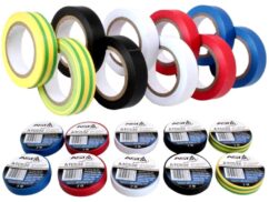Cinta aislante de PVC de 12 mm x 10 m - juego. 10 uds. asta