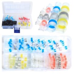 Conectores de tubo termorretráctil con estaño 0,25-6,0mm 100 uds. Abrazaderas ASTA