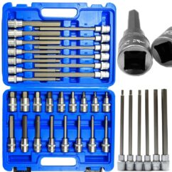 LLAVES HEXAGONALES IMBUS H5-H22 CON VASO 1/2' 12PZS SATRA