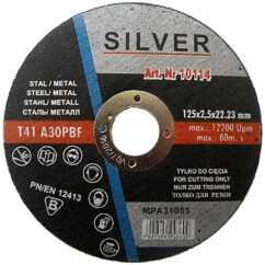 Disco abrasivo 125x2,5 mm para cortar y desbastar metal, acero