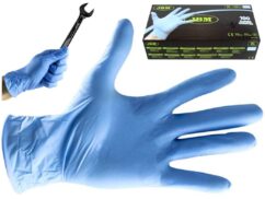 Guantes protectores de nitrilo L' 3,5 mil, juego. 100 uds. certificado CE