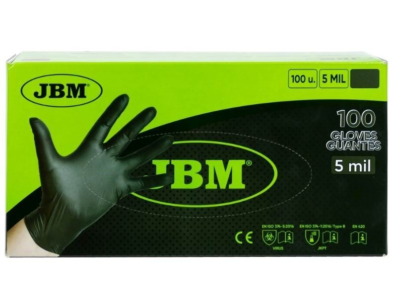 Juego de guantes protectores de nitrilo XL’ de 5,0 mil. 100 uds. certificado CE