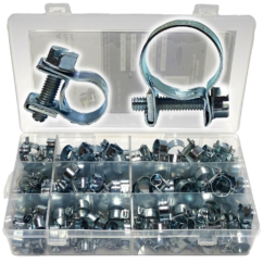 Bridas para cables de acero 135 uds. Juego de mini bridas para cables de 8-18 mm