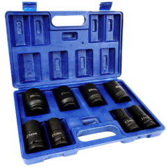 Vasos de impacto largos 17-38mm 3/4' Juego de vasos 8 uds.