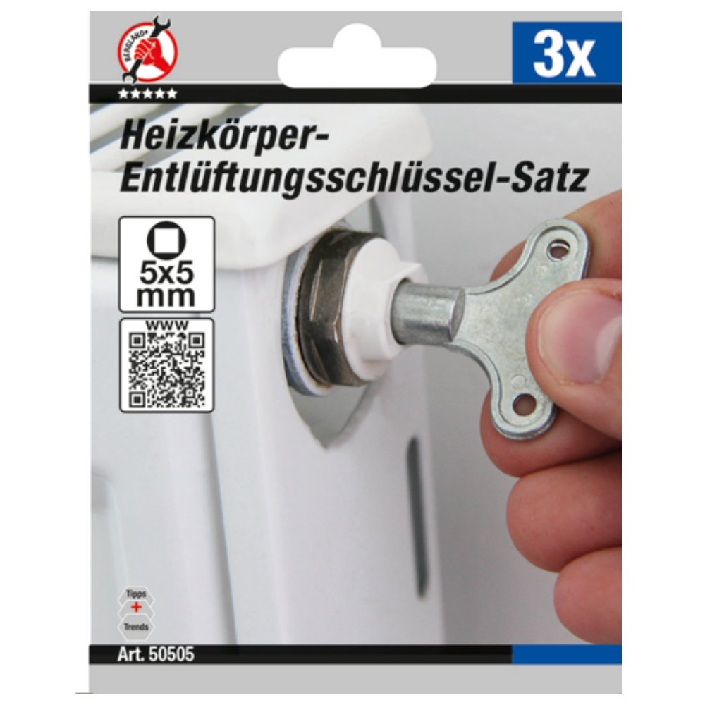 Llaves de purga del radiador, 3 uds. 5 mm BGS-Alemania - Imagen 3