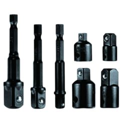 Adaptadores, reducciones, adaptadores para taladro, juego de 7 piezas.