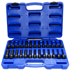 Juego de llaves de impacto TORX IMBUS XZN HEX de 26 piezas. 1/2'ASTA