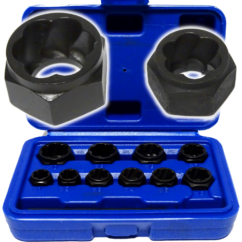 Vasos para tornillos dañados y desgastados 9-19mm Juego de 11 piezas.
