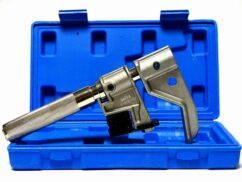 Dispositivo para reparar roscas exteriores en pulgadas métricas, tubos de eje, etc. SATRA