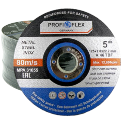 Discos corte metal acero 125X1.0 Profi Flex 25 piezas
