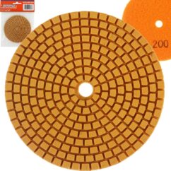 Disco de pulido diamantado P200 100mm para pulir gres, mármol, cerámica