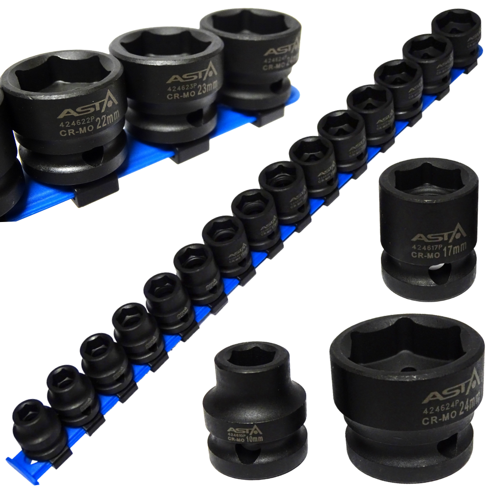 VASOS DE IMPACTO CORTOS 10-24mm 1/2' 15 UDS. ASTA