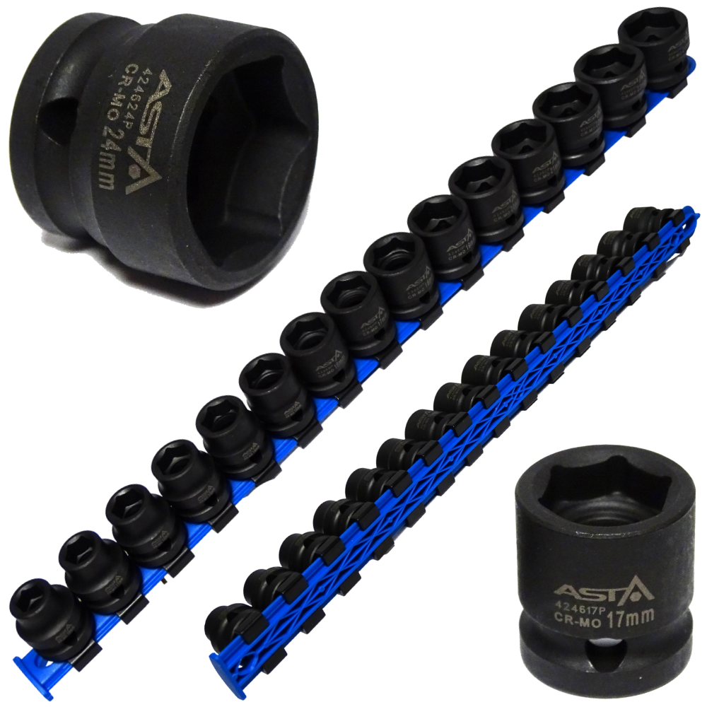 VASOS DE IMPACTO CORTOS 10-24mm 1/2' 15 UDS. ASTA - Imagen 4