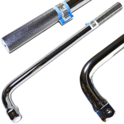PORTA POMO TUBO ANGULAR PARA TOMAS 1' CR-MO 450 mm