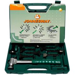 Martillo de hojalatero + puntas recambiables 10 uds. Jonnesway