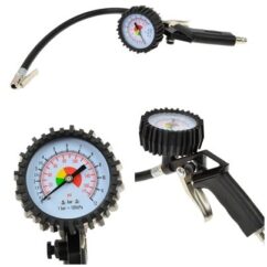 Pistola para inflar neumáticos con manómetro 12 BAR 1/4''