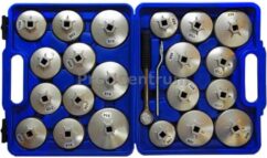 LLAVES DE VASO PARA FILTRO DE ACEITE DE ALUMINIO 23 UDS. CONJUNTO