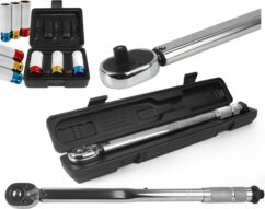 LLAVE dinamométrica 42-210Nm 1/2'+ VASOS RUEDA