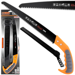 Sierra de mano para ramas de madera 300 mm ACERO/TEFLON con funda