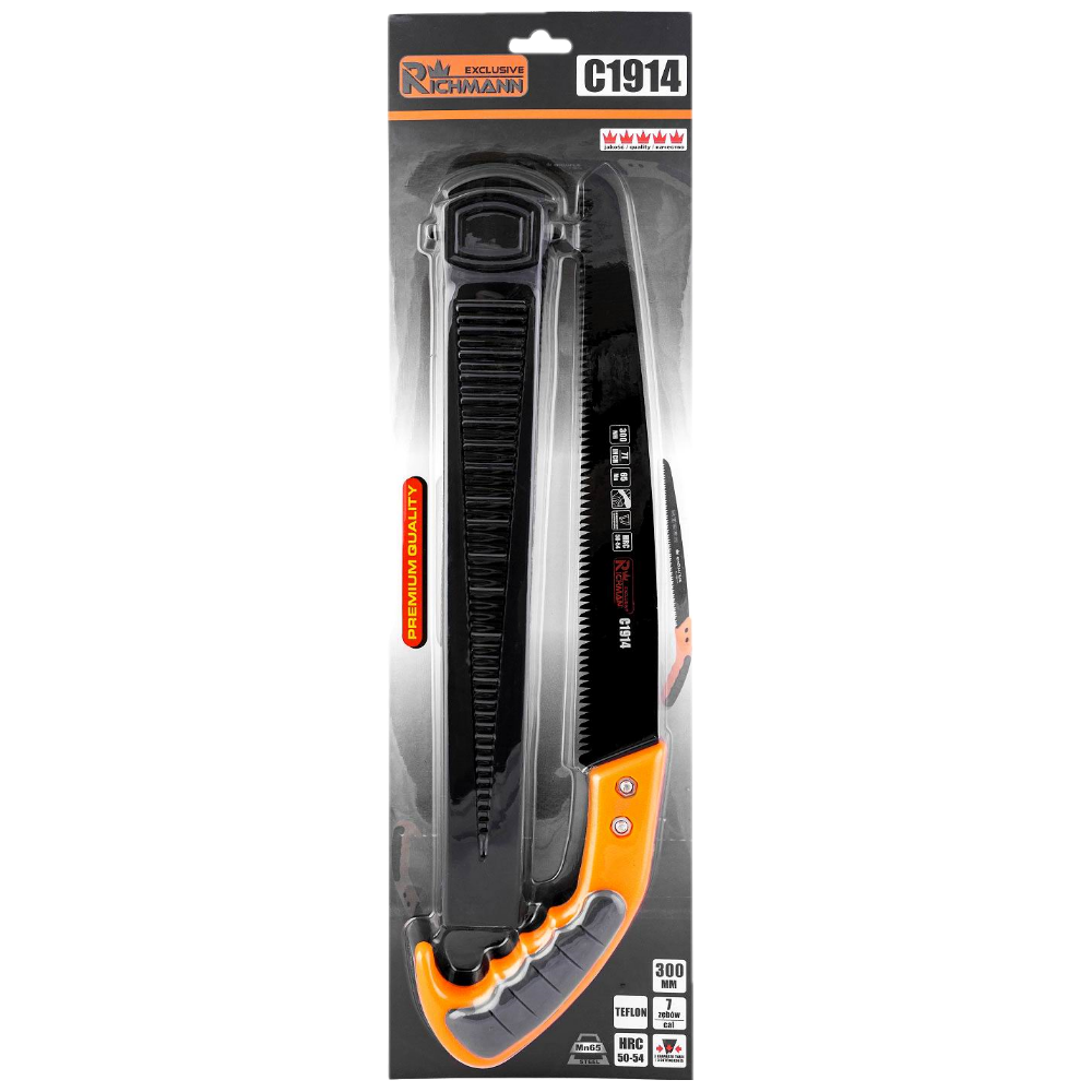 Sierra de mano para ramas de madera 300 mm ACERO/TEFLON con funda - Imagen 11