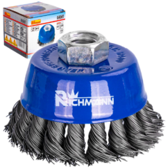 Cepillo frontal de alambre 80mm, alambre trenzado para amoladora M14