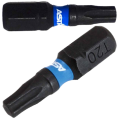 Punta TORX TX20 de 25 mm, punta de destornillador giratoria de 1/4', resistente ASTA