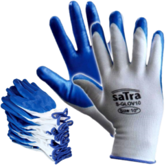 Guantes de trabajo protectores recubiertos 10' XL 12 pares Guantes