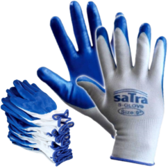 Guantes de trabajo protectores revestidos 9' L 12 pares, Satra Mittens
