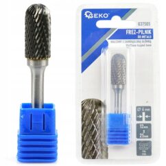 Fresa Lima rotativa para metal, acero, 12x25mm, vástago cilíndrico de 6mm