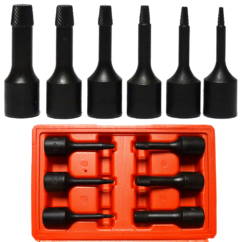 Extractores para espárragos rotos 2-10 mm Juego de 6 uds. CR-Mo