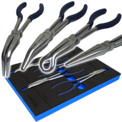 Alicates largos, inserto para carro, 4 uds. 280 mm, recto, para velas, etc. ASTA