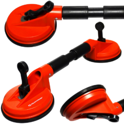 Ventosa doble articulada para vidrio 120 mm, 60 kg. cuatro
