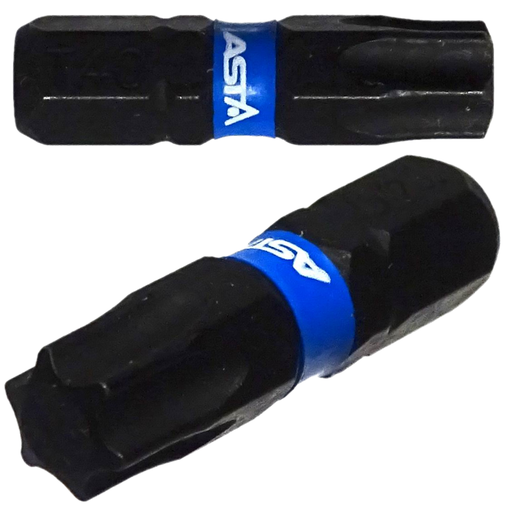 Punta de destornillador giratoria TORX TX40 de 25 mm y 1/4', resistente ASTA