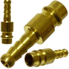 Tetina de conector rápido con conector de latón de 6 mm