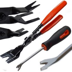 Set para desmontar clips para tapicería de coche: Pinzas + Extractor