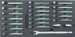 Puntas Torx y hexagonales de 10 mm en inserto de EVA, juego de 40 piezas.