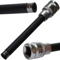 Llave de vaso de impacto TORX E10 de 140 mm de largo 1/2'