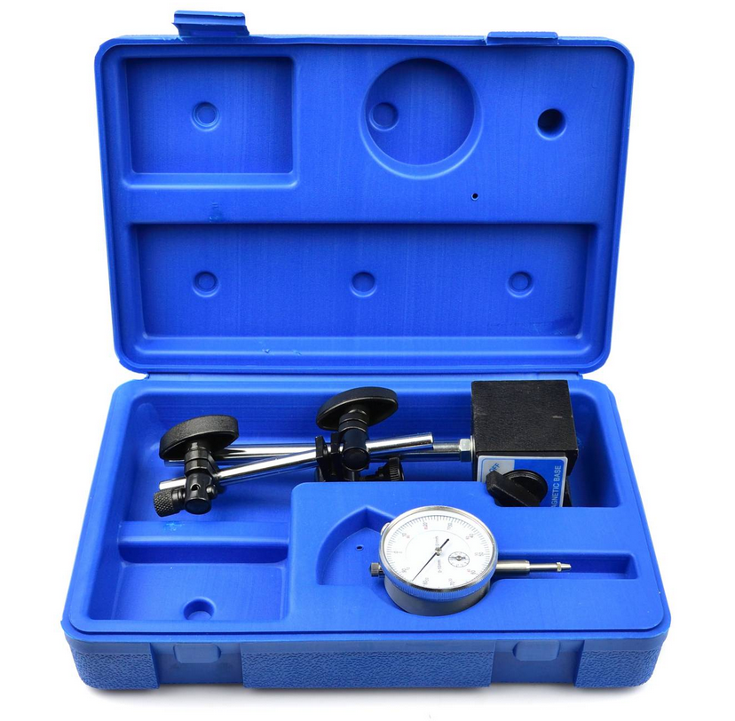 Reloj comparador 10/0,01 mm sobre soporte magnético