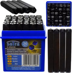 Numeradores letras numeros set numerador 6 mm 36 uds. marcadores SATRA