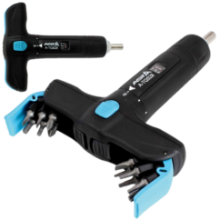 Destornillador llave dinamométrica 2-8Nm + puntas, Asta