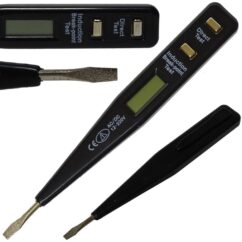 Comprobador de tensión digital LCD AC/DC 12-250V SATRA