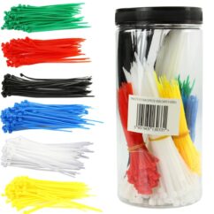 Juego de bridas para cables 600 uds. diferentes colores