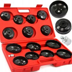 Juego de llaves de vaso para filtros de aceite, 15 uds.