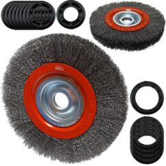 Cepillo de disco de alambre de acero de 250 mm para amoladora de mesa