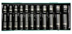 Vasos de impacto 1/2' cortos y largos 10-24mm 22 uds. con inserto para el cochecito JONNESWAY