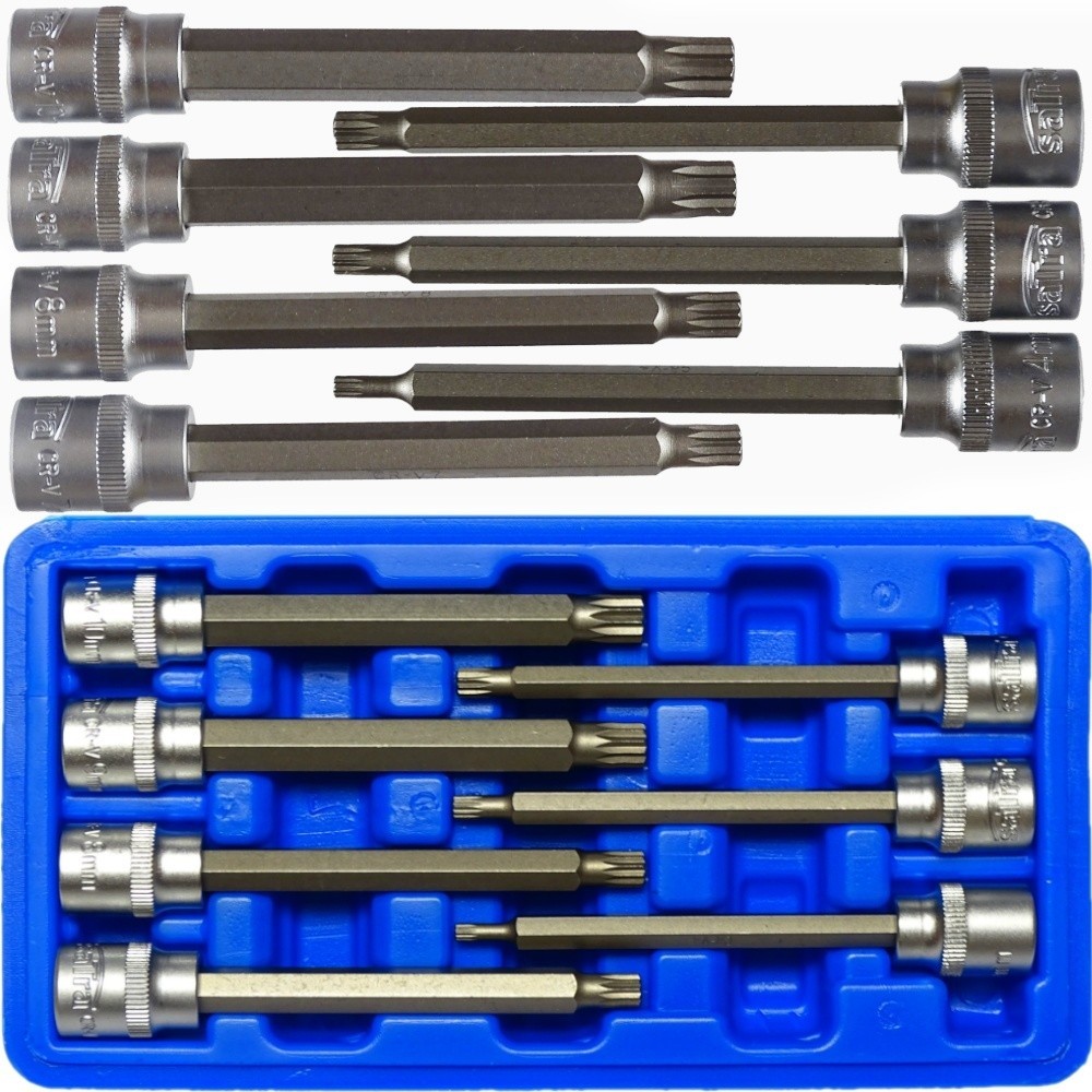 XZN Llaves de vaso EXTRALARGAS 3/8″ 7 uds.