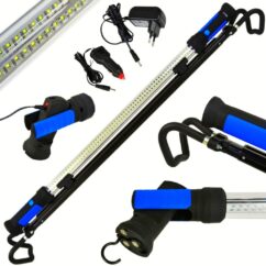 Lámpara de taller debajo del capó 120 LED orientables 120-195cm 7,2V 1800 mAh