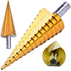 Broca cónica escalonada de 4-32 mm para metal, madera, plástico y chapa